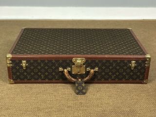 Louis Vuitton Bisten 80 Monogram Hard Sided Suitcase Vintage Luggage Trunk
