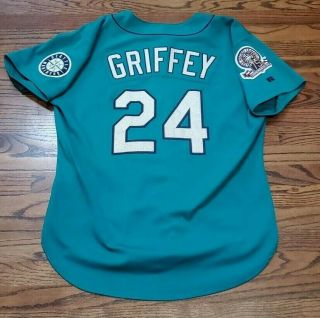 Vintage 1995 Seattle Mariners Ken Griffey Jr Authentic Teal Russell Jersey 48 Xl