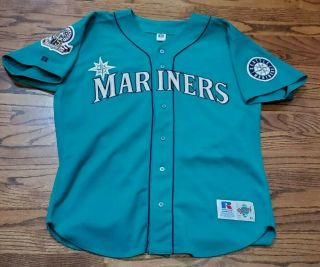 Vintage 1995 Seattle Mariners Ken Griffey Jr Authentic Teal Russell Jersey 48 XL 2