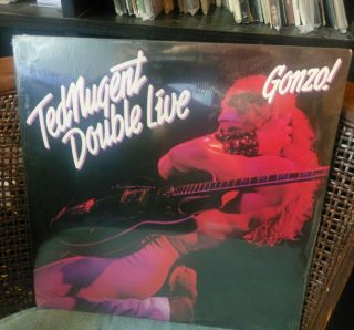 TED NUGENT DOUBLE LIVE GONZO 1978 EPIC 1st Press 2LP NO BAR CODE 3