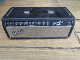 1964 Fender Bassman Vintage Blackface Tube Guitar Amplifier Amp