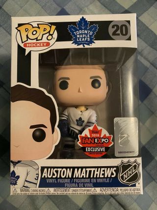 Funko Pop Hockey Auston Matthews Toronto Maple Leafs Canada Fan Expo Exclusive