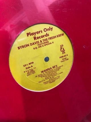 Byron Davis And The Fresh Krew • Wanna Be’s • 12” Rare Electro Rap •