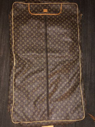 Louis Vuitton Monogram Authentic Folding Garment Cover Bag Luggage Vintage Real 2