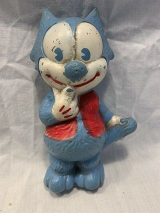 1950s Vintage Rare Rubber Felix The Cat Squeeky Toy