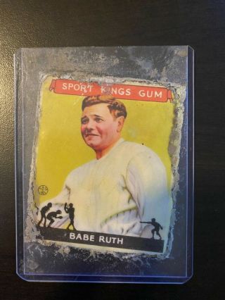 Babe Ruth 1933 Goudey Sport Kings Gum 2 Vintage Card