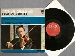 X001 Brahms/bruch Violin Concertos Grumiaux Haitink Philips 835 234 Ly Stereo