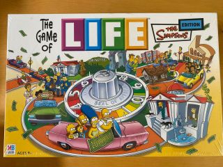 The Simpsons Edition Game Of Life Board 2004 Milton Bradley