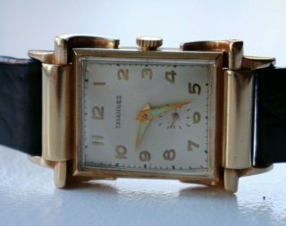 Ultra Rare Vintage & Fancy Tavannes Watch In Solid 14k Gold - 17j.  - Handwinding