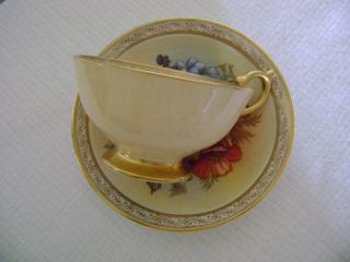 Gorgeous Vintage Aynsley Teacup and Saucer Signed J.  A.  Bailey Pink Rose &Flowers 2