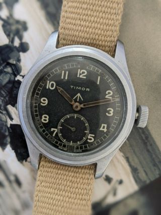 Vintage Www World War Ii British Military Issued Timor Dirty Dozen Watch.