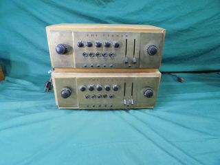 Vintage Audio The Fisher Series 80 - C Master Audio Control @ 2 Units W/ Cabinets