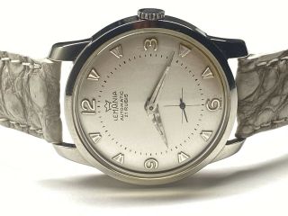 Vintage Lemania 21 Jewels Automatic Swiss Made Stainless Steel Watch