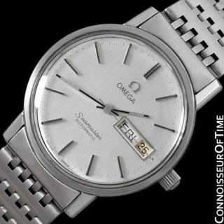 1980 Omega Seamaster Vintage Mens Ss Steel First Dq Watch - With