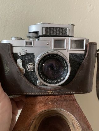 Vintage Leica M3 Double Stroke With LeicaMeter MC and Leather Case 2