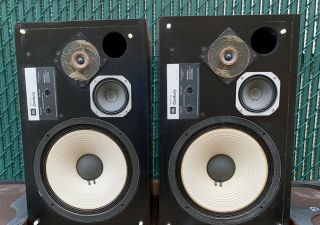 Vintage JBL L100 Century Speakers In Cherrywood Color, 3