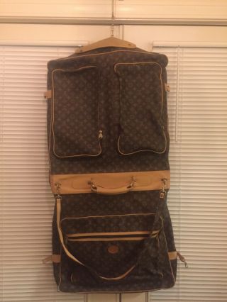 Louis Vuitton Vintage Folding Garment Suit Bag Monogram Canvas Soft Luggage 3