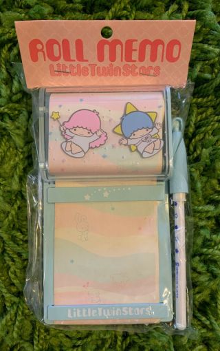 Rare In Package 1976 Vintage Sanrio Little Twin Stars Roll Memo Paper Japan