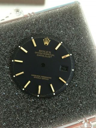 Rolex Black Matte T Swiss Made T Dial For Vintage Datejust Watche 1600 1601