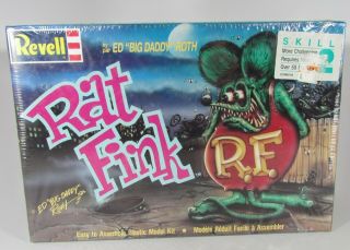 Vintage 1990 Revell Rat Fink Hobby Model Kit Ed " Big Daddy " Roth -