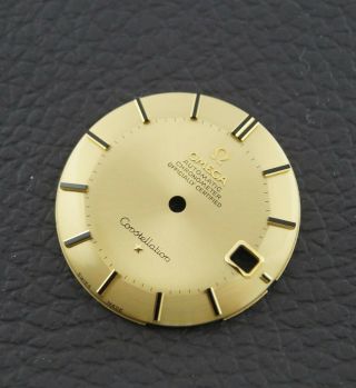 Vintage Omega Constellation Pie Pan 18k Solid Gold & Onix Markers Ref.  168.  004