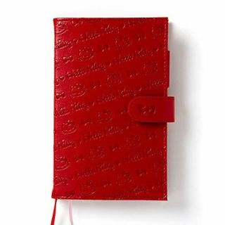 Sanrio Hello Kitty Red Embossed Cover Diary Schedule Planner Book 2021 Japan