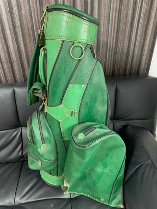 Auth Louis Vuitton Sac Golf Club Bag Epi Green Leather Vintage Lv13