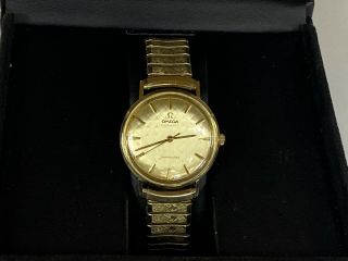 Vintage Omega Seamaster Automatic Watch 14k Gold 550 With Speidel Band