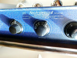 Old Vintage 1920s Blue Neutrowound Antique Breadboard Tube Radio Tubes & Covers