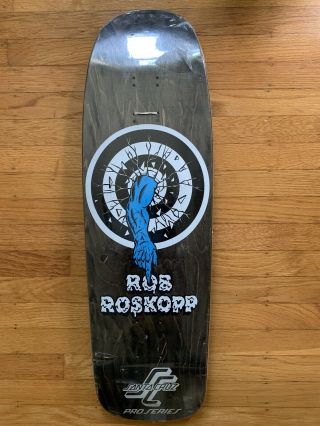 Rare Nos 1990 Rob Roskopp Target 1 Screened Santa Cruz Skateboard Deck Vintage