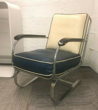 Vintage Lloyd Chair Art Deco Spring Club Chair 1940 