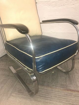 Vintage LLOYD CHAIR Art Deco Spring Club Chair 1940 ' s KEM Weber 3