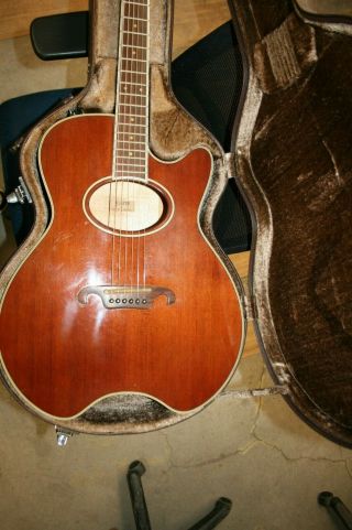 Vintage 1981 Daion Caribou Acoustic Electric Guitar With Case 3