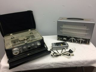 Vintage Nagra Kudelski Iv - D Reel To Reel W/ Power Supply - Speaker - Leather Case