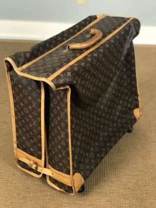 Louis Vuitton Xl Vintage Rolling Garment Bag Monogram Canvas Soft Luggage 52 "