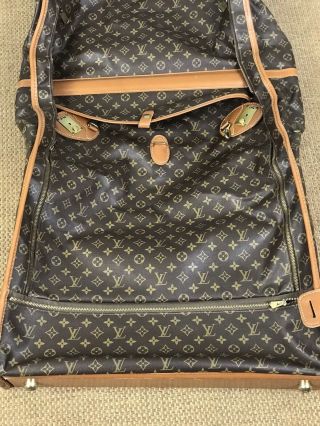 Louis Vuitton Vintage Folding Garment Bag Monogram Canvas Soft Luggage 54 