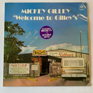 Mickey Gilley Hand Signed / Autographed Vinyl Record Lp - Welcome To Gilley 