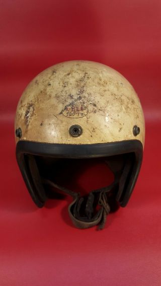 Vintage Bell 500 Tx Helmet / White / Open Face / Snell Memorial Foundation