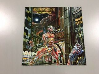 Iron Maiden - Somewhere In Time 1986 Vinyl Lp Emi - Emc 3512 1st Press Uk