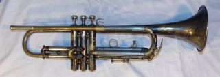 Vintage 1937 Martin Brass Imperial Trumpet In Case Instrument