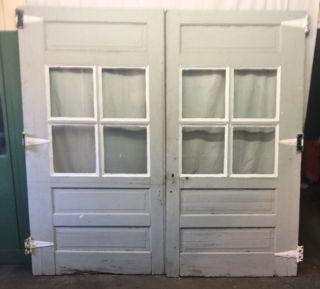 Vintage Salvaged Reclaimed Sliding Carriage Barn Wood Doors 91 - 3/4 " X90 "