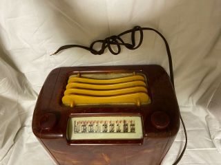 Vintage 1940s Antique Sentinel Old Catalin Bakelite Radio