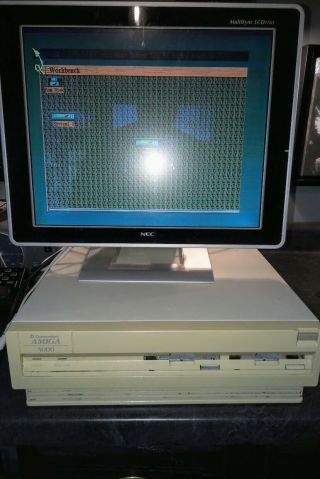 Vintage Commodore Amiga 3000 Computer With Hard Disk And Workbench