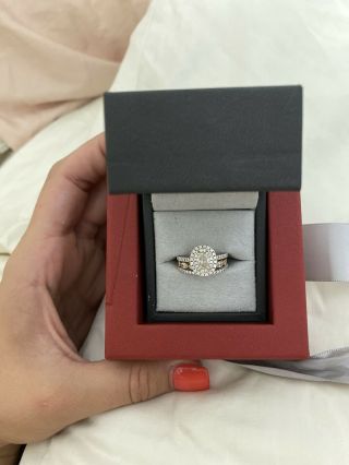 14k White Gold Diamond 1.  67Carat Engagement Ring Rose Gold Vintage Wedding Band 2