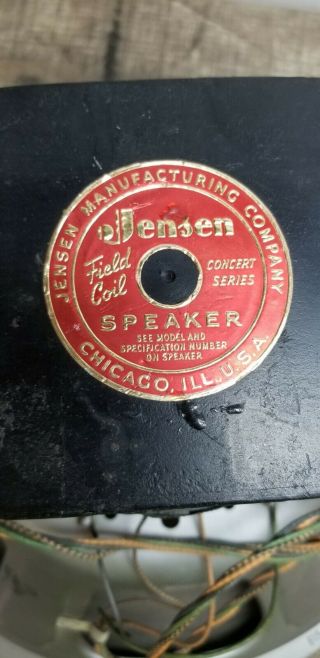 Vintage Jensen F15LL Field Coil Concert Series Speakers Red Label (ZZ) 2