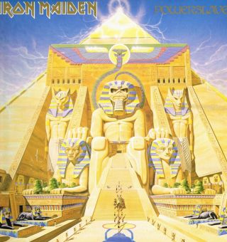 Iron Maiden Powerslave Lp Vinyl 8 Track Non Textured Sleeve With Inner And A1u/b