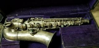 Vintage C G Conn Silver Alto Saxophone 1927