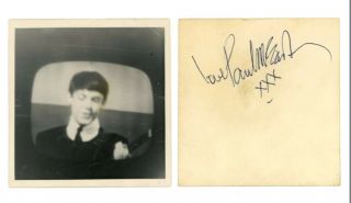 Beatles Vintage 1963/64 Paul Mccartney Signed Snapshot Photograph Tracks