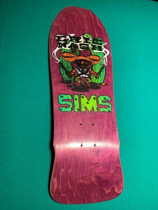 Vintage Nos Sims Eric Nash Bandito Skateboard Deck 1987