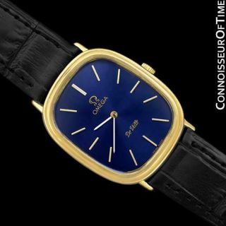1974 Omega De Ville Vintage Mens Ellipse 18k Gold Plated & Ss Steel Watch -